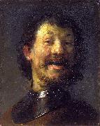 The laughing man Rembrandt